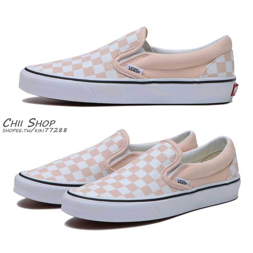 日本VANS CLASSIC SLIP-ON 棋盤格x淡桃粉VN0A7Q5DBM0 - CHII SHOP