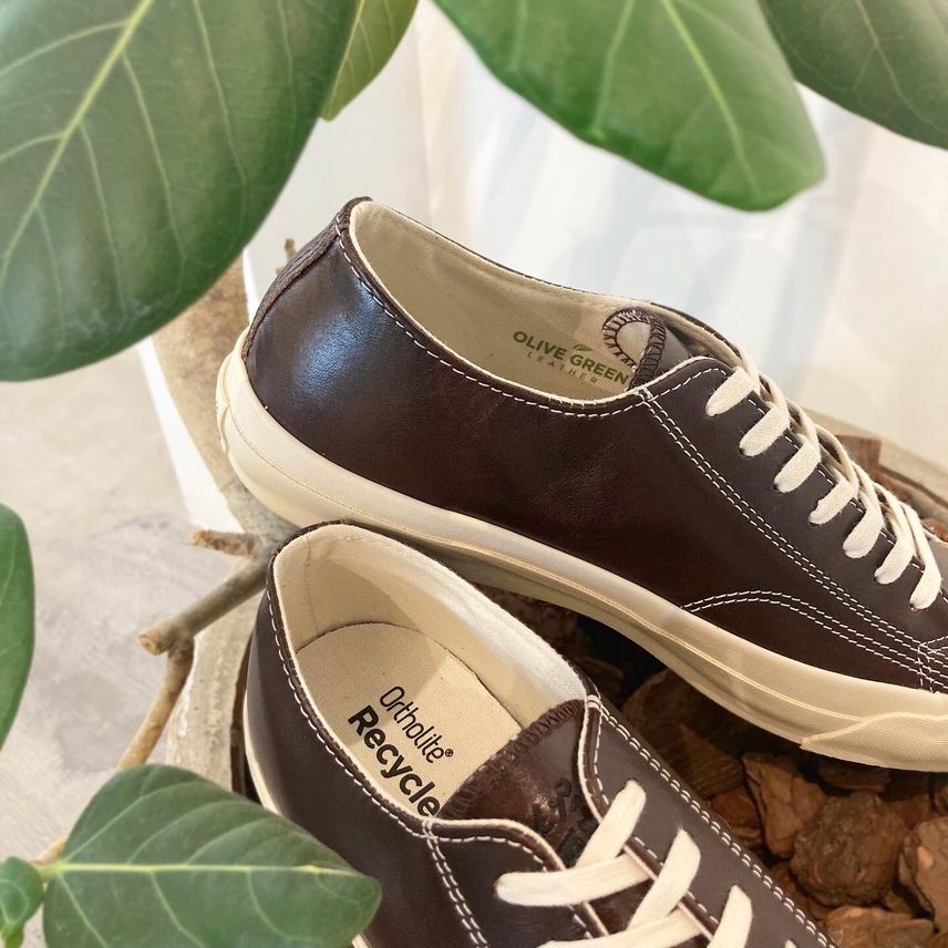 JACK PURCELL OLIVE GREEN LEATHER - 靴