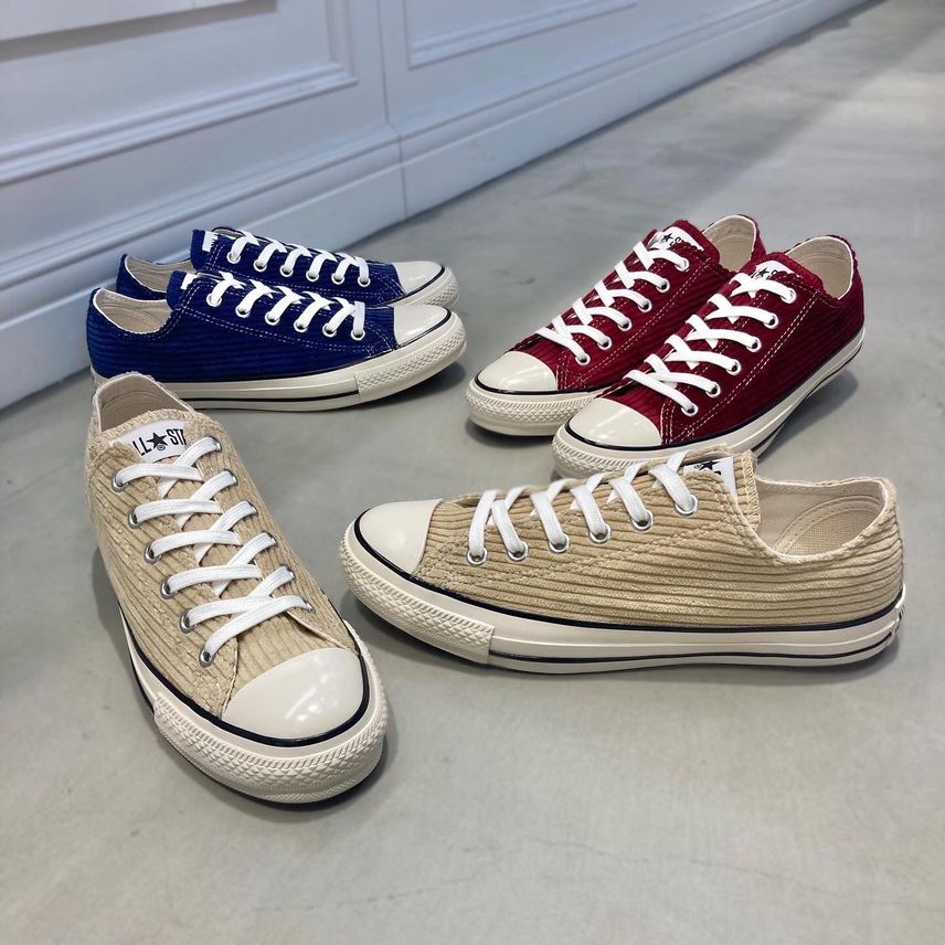 日本Converse ALL STAR US CORDUROY OX 燈芯絨復古奶油底- CHII SHOP