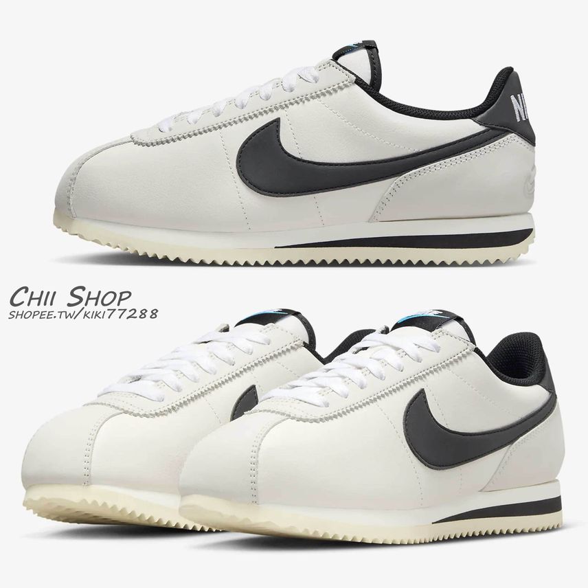 日本NIKE CORTEZ 女款阿甘鞋夜光米白黑勾FN7650-030 - CHII SHOP