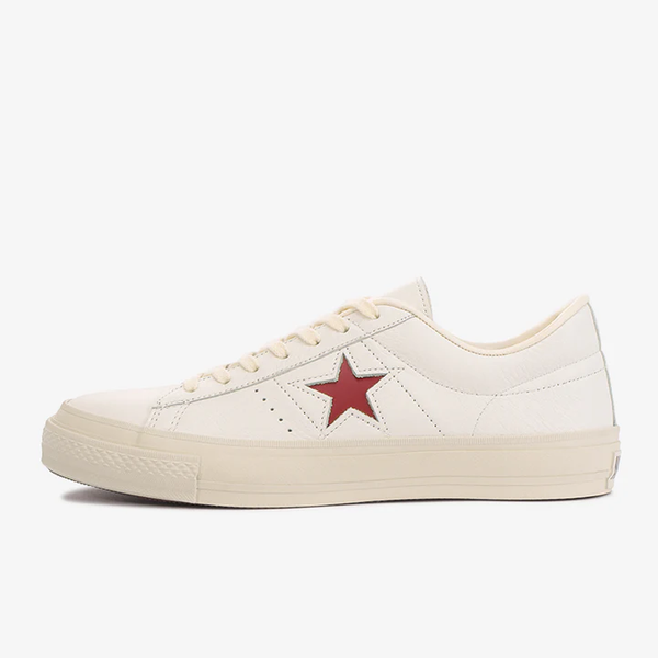 日本Converse ONE STAR J EB LEATHER 日本製白色x深紅星星- CHII SHOP