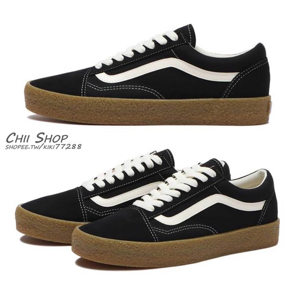 日本VANS OLD SKOOL CPS 皺褶感膠底黑色x白線V36CF CPS - CHII SHOP